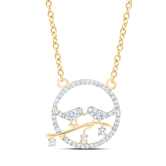 10K Yellow Or White Gold 1/5Cttw Natural Diamond Gift Necklace (18 Inch)