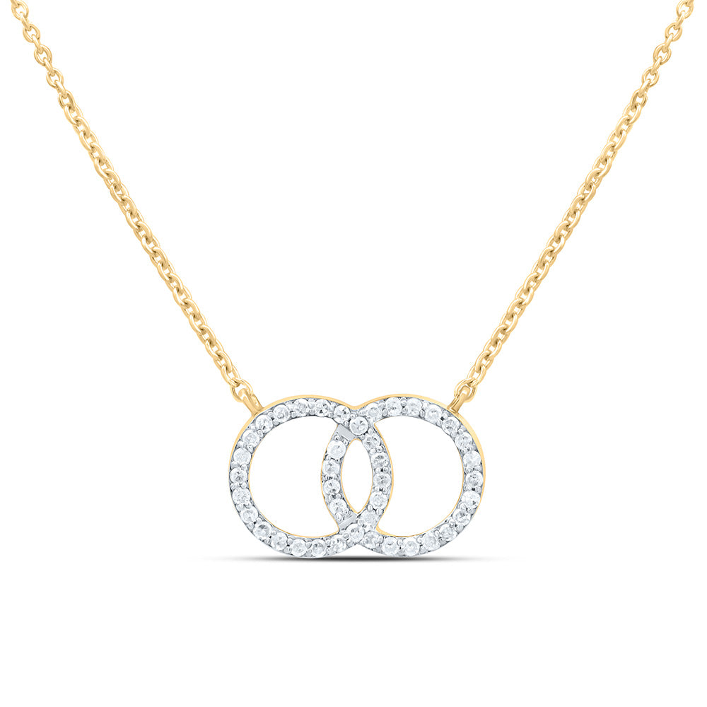 10K Yellow Or White Gold 1/5Cttw Natural Diamond Gift Round Necklace (18 Inch)