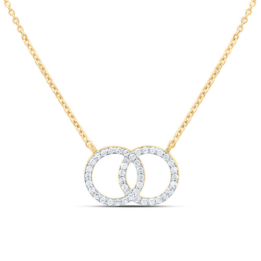 10K Yellow Or White Gold 1/5Cttw Natural Diamond Gift Round Necklace (18 Inch)
