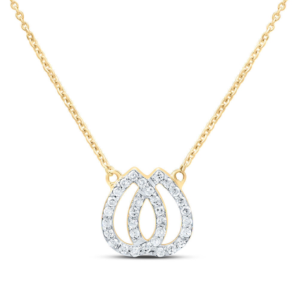 10K Yellow Or White Gold 1/6Cttw Natural Diamond Gift Pear Necklace (18 Inch)