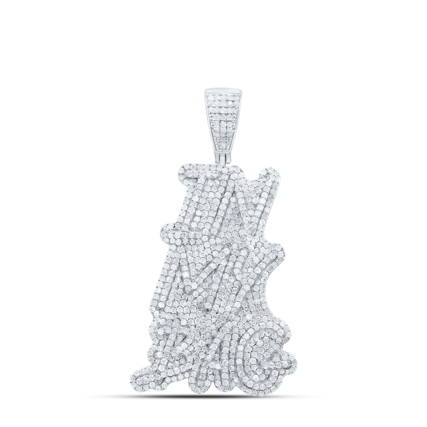 Sterling Silver 2 1/4Cttw Natural Diamond Gift "In My Bag" Mens Charm