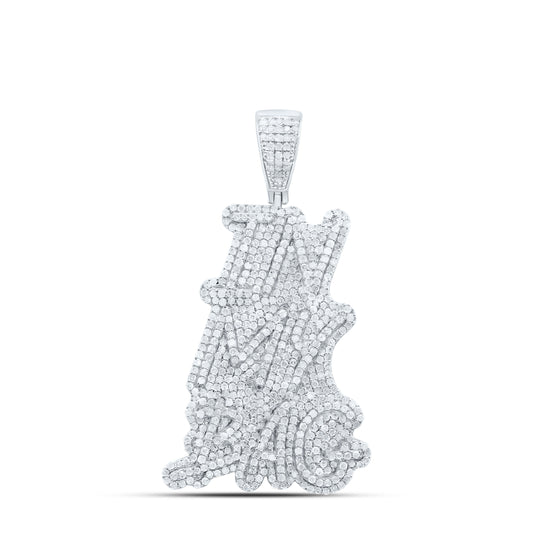 Sterling Silver 2 1/4Cttw Natural Diamond Gift "In My Bag" Mens Charm