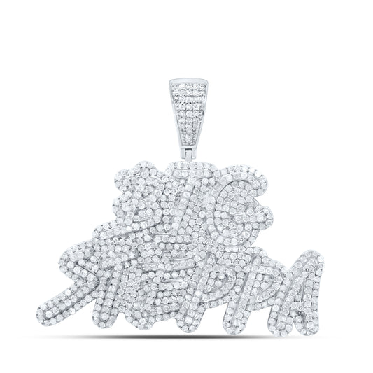 Sterling Silver 2 1/4Cttw Natural Diamond Gift "Big Steppa" Mens Charm