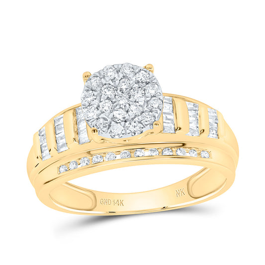 14K Yellow Or White Gold 1/2Cttw Natural Diamond Fashion Ring
