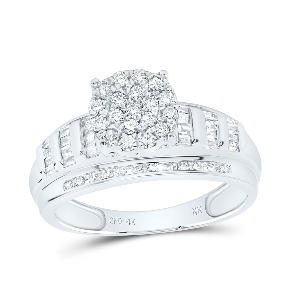14K Yellow Or White Gold 1/2Cttw Natural Diamond Fashion Ring