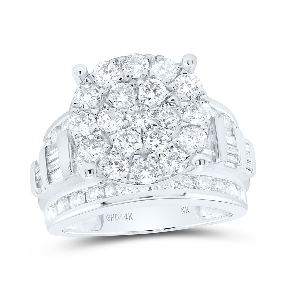 14K Yellow Or White Gold 3Cttw Natural Diamond Fashion Ring