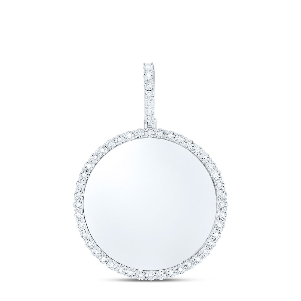 Sterling Silver 1/5Cttw Natural Diamond Gift Round Fanuk Memory Pendant