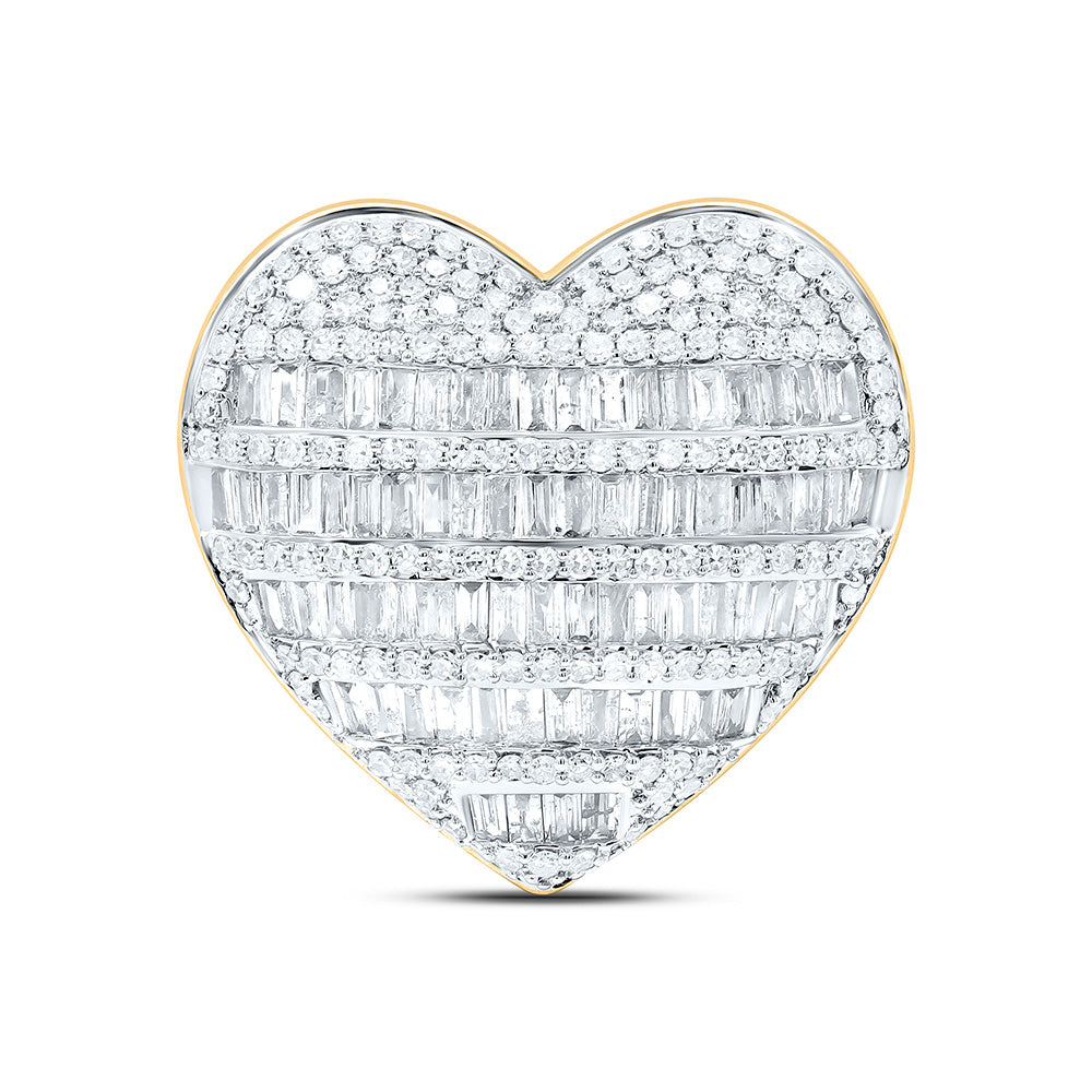 10K Or 14K Yellow Or White Gold 1Cttw Natural Diamond Fashion Heart Ring