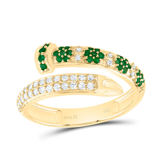 14K Yellow Or White Gold 1/5Cttw Natural Diamond Round Gem Ring