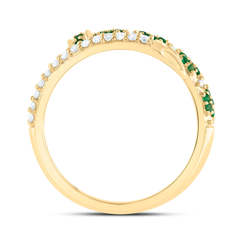 14K Yellow Or White Gold 1/5Cttw Natural Diamond Round Gem Ring