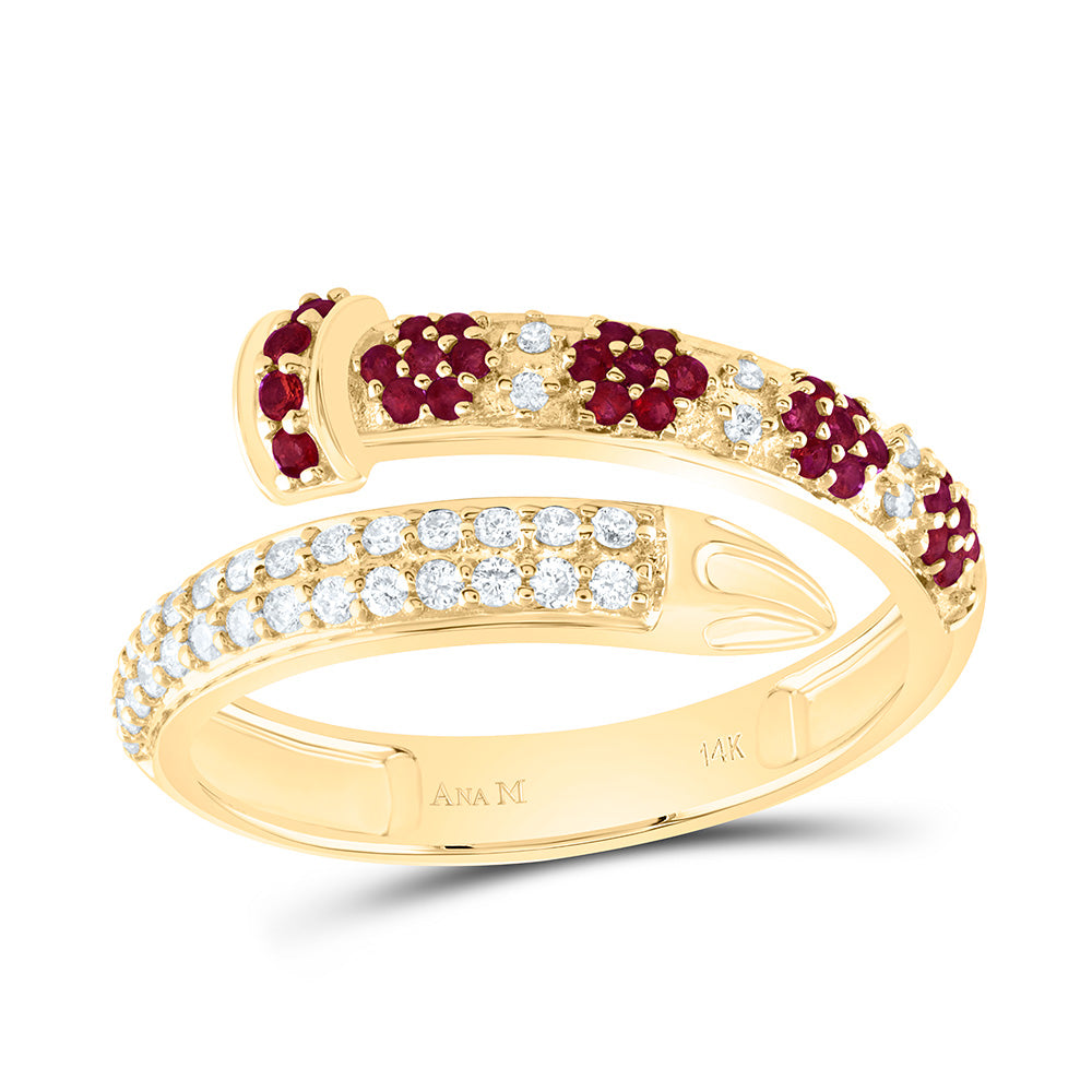 14K Yellow Or White Gold 1/5Cttw Natural Diamond Round Gem Ring