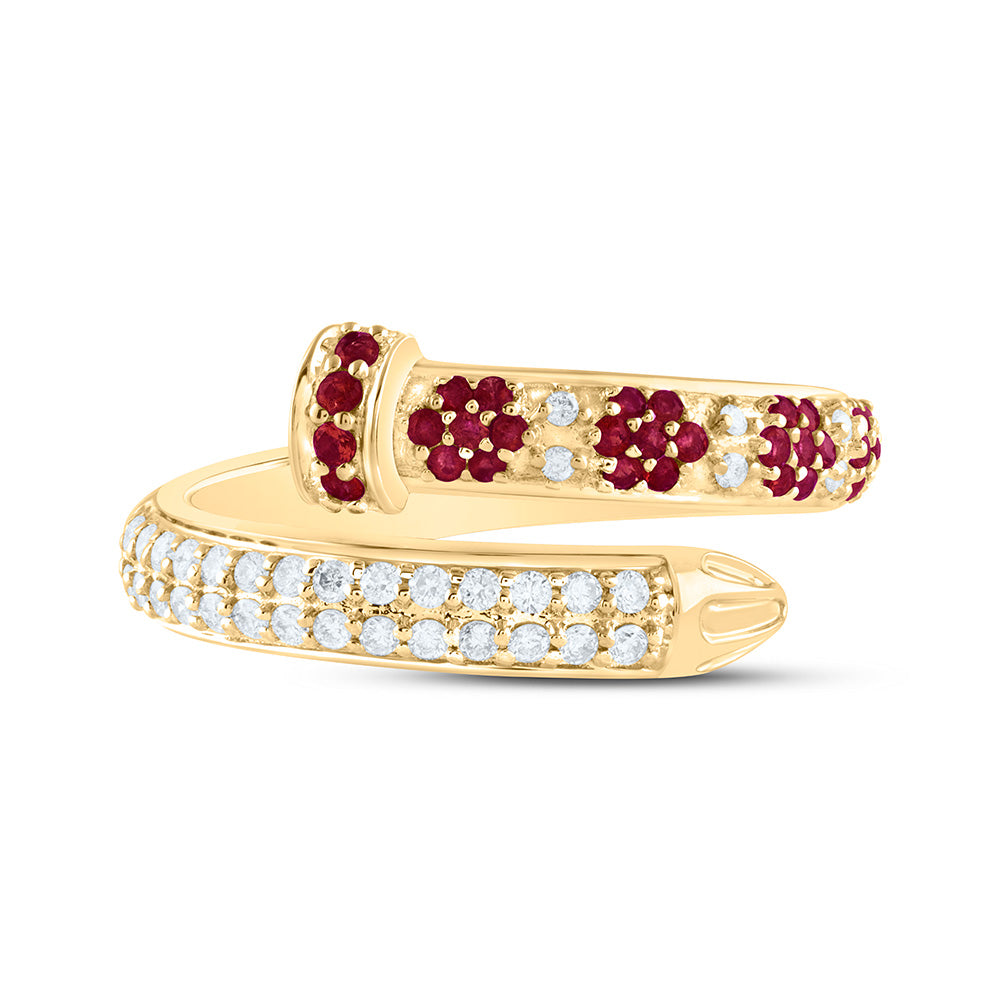 14K Yellow Or White Gold 1/5Cttw Natural Diamond Round Gem Ring