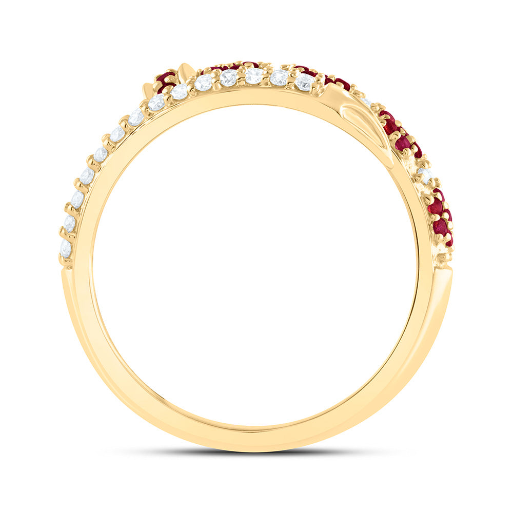 14K Yellow Or White Gold 1/5Cttw Natural Diamond Round Gem Ring