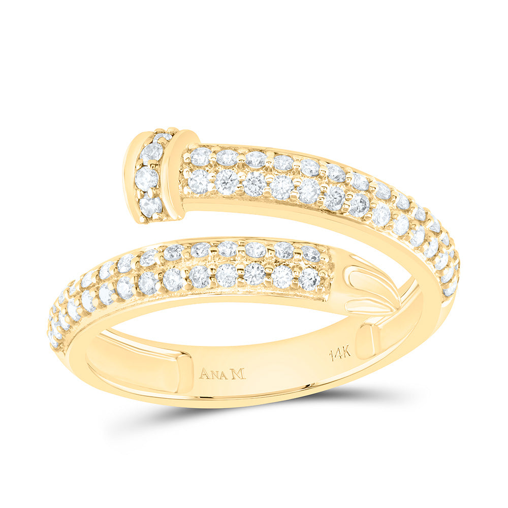 14K Yellow Or White Gold 3/8Cttw Natural Diamond Fashion Ring