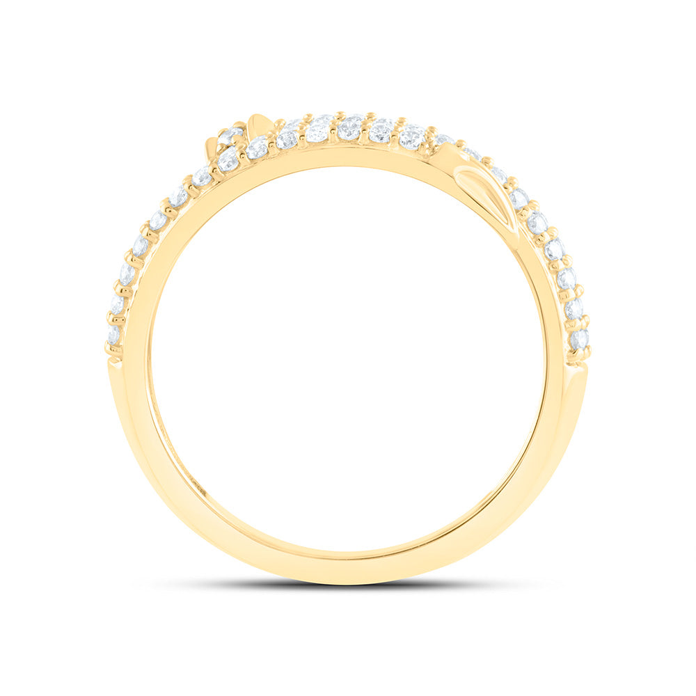 14K Yellow Or White Gold 3/8Cttw Natural Diamond Fashion Ring