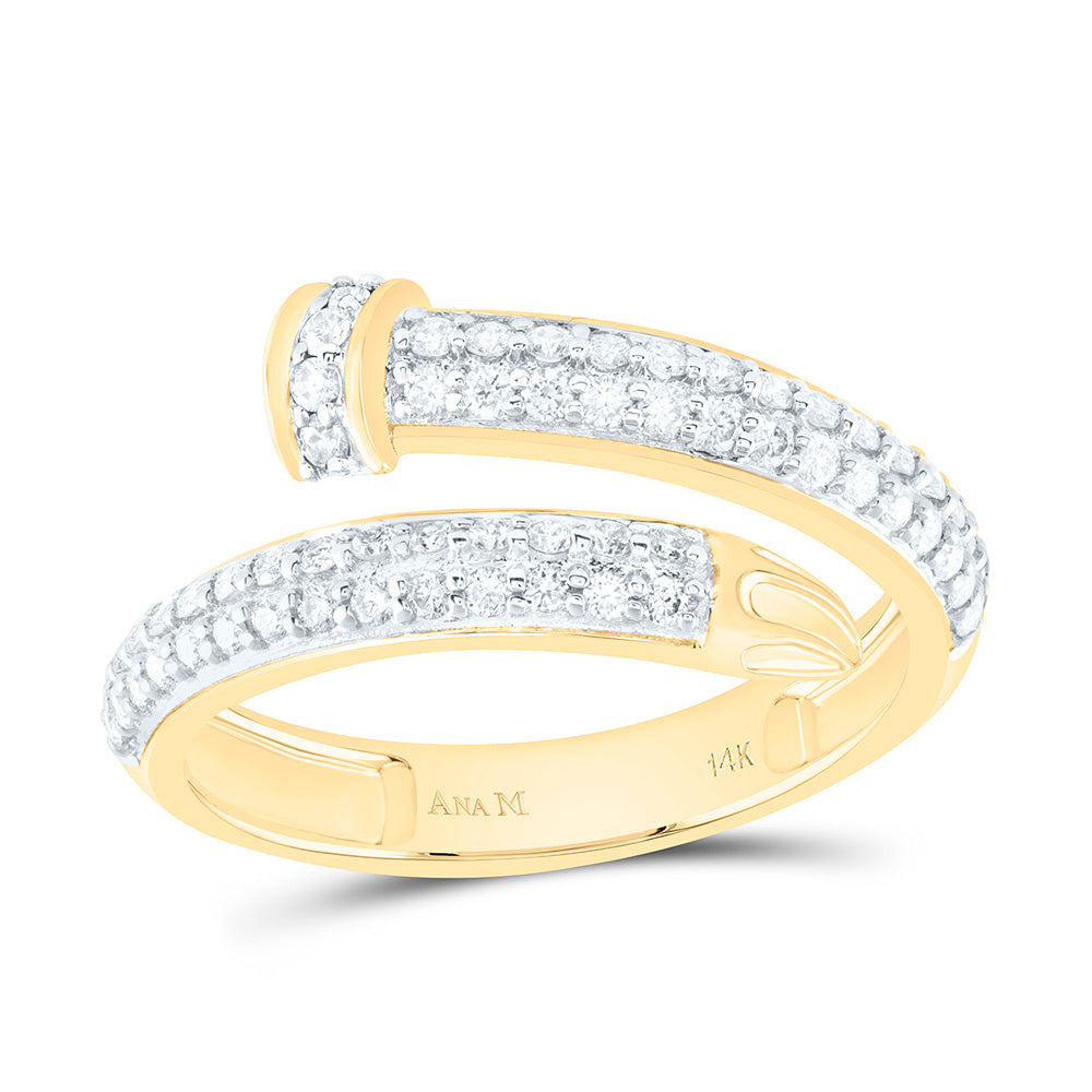 14K Yellow Or White Gold 3/8Cttw Natural Diamond Fashion Ring