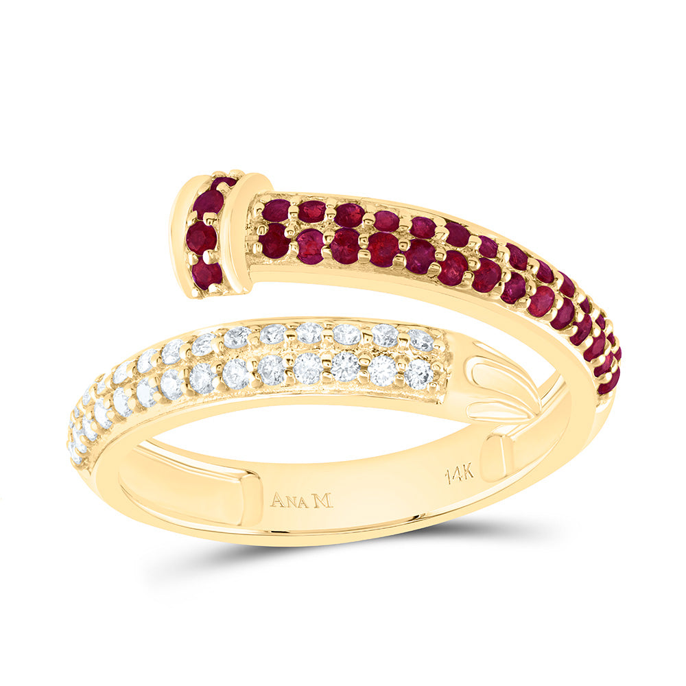 14K Yellow Or White Gold 1/5Cttw Natural Diamond Round Gem Ring