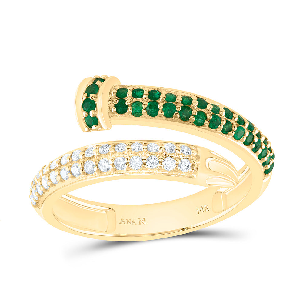 14K Yellow Or White Gold 1/5Cttw Natural Diamond Round Gem Ring