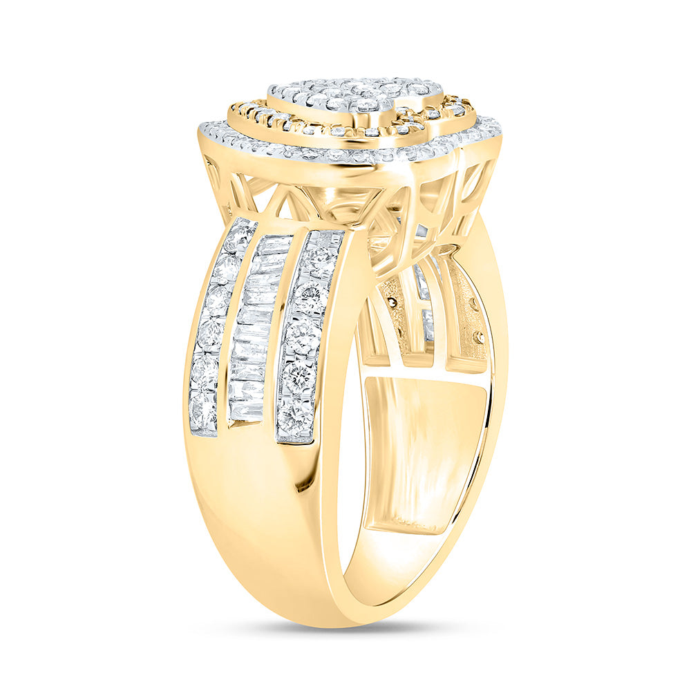 10K Or 14K Yellow Or White Gold 1 Cttw Natural Diamond Fashion Heart Ring