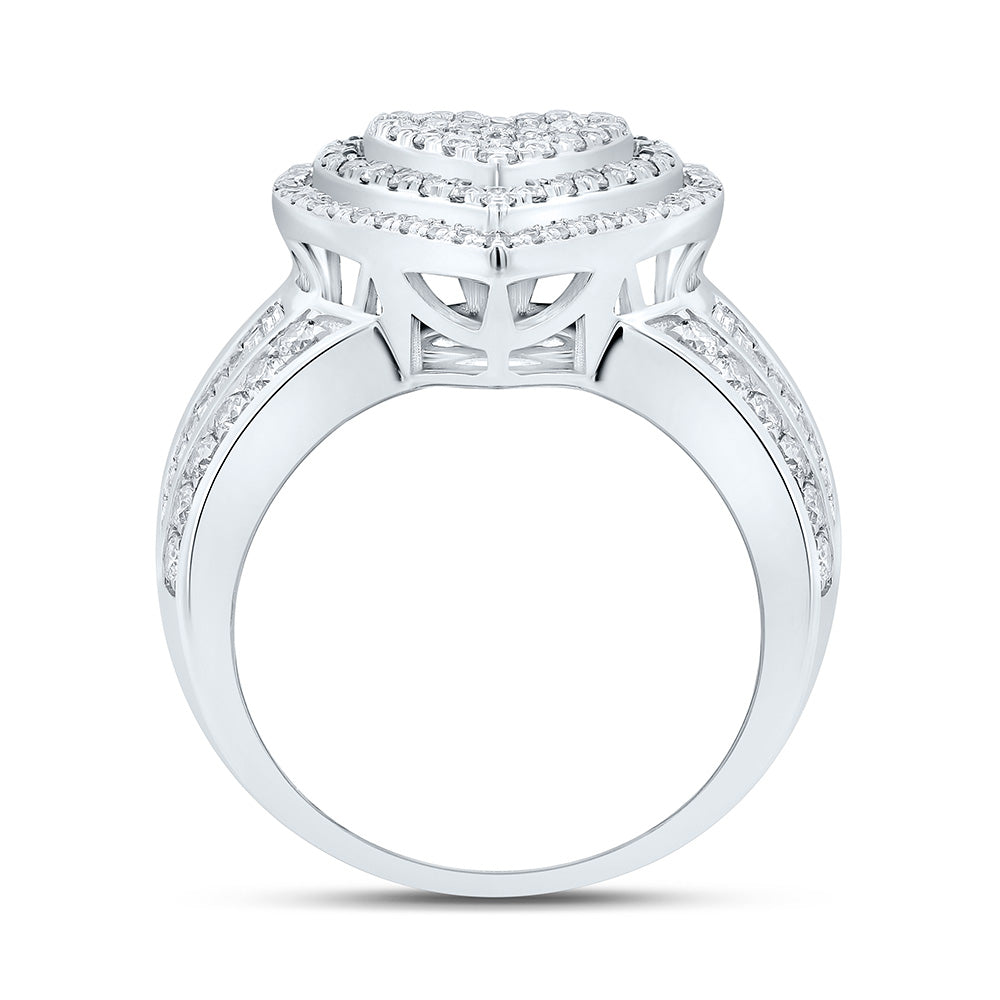 10K Or 14K Yellow Or White Gold 1 Cttw Natural Diamond Fashion Heart Ring