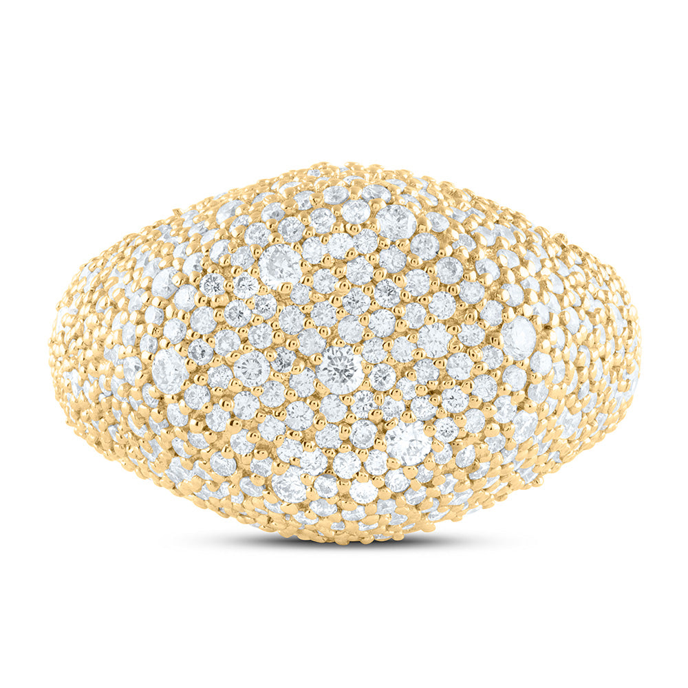 14K Yellow Or White Gold 1 3/8Cttw Natural Diamond Fashion Ring