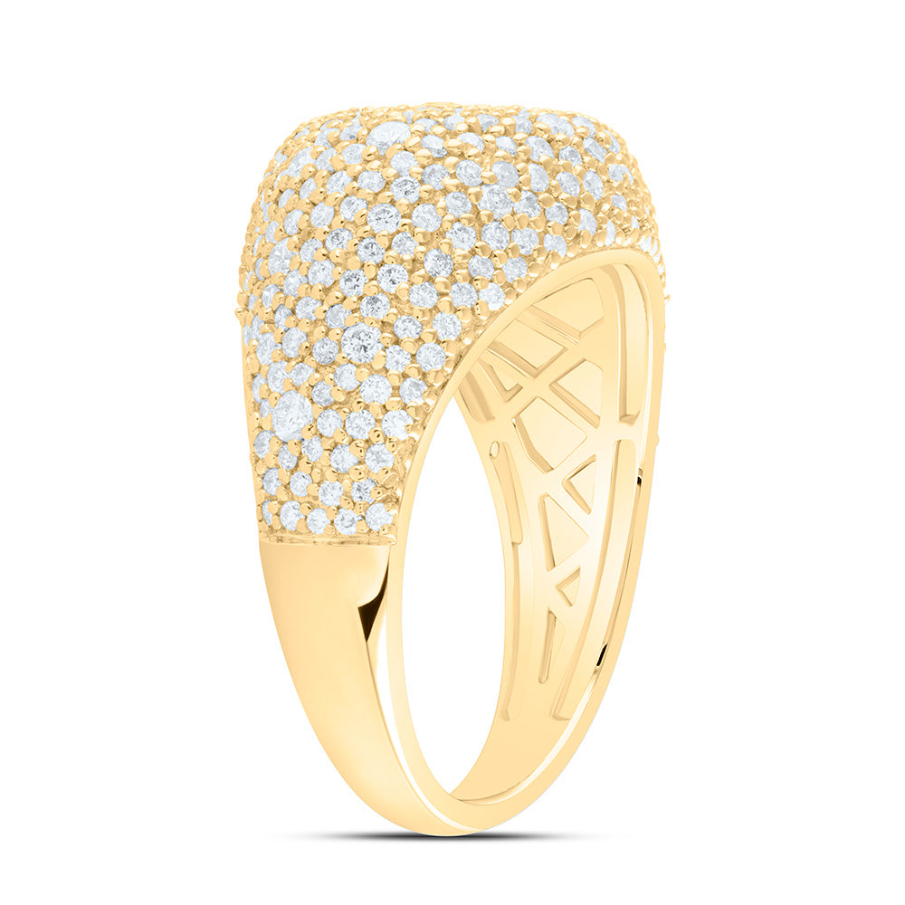 14K Yellow Or White Gold 1 3/8Cttw Natural Diamond Fashion Ring