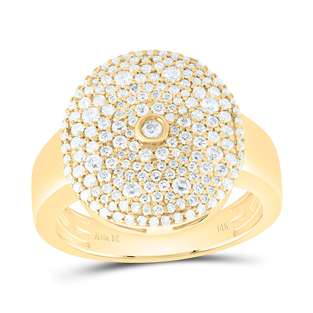 14K Yellow Or White Gold 7/8Cttw Natural Diamond Fashion Ring