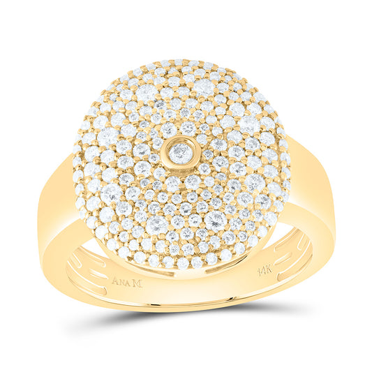 14K Yellow Or White Gold 7/8Cttw Natural Diamond Fashion Ring