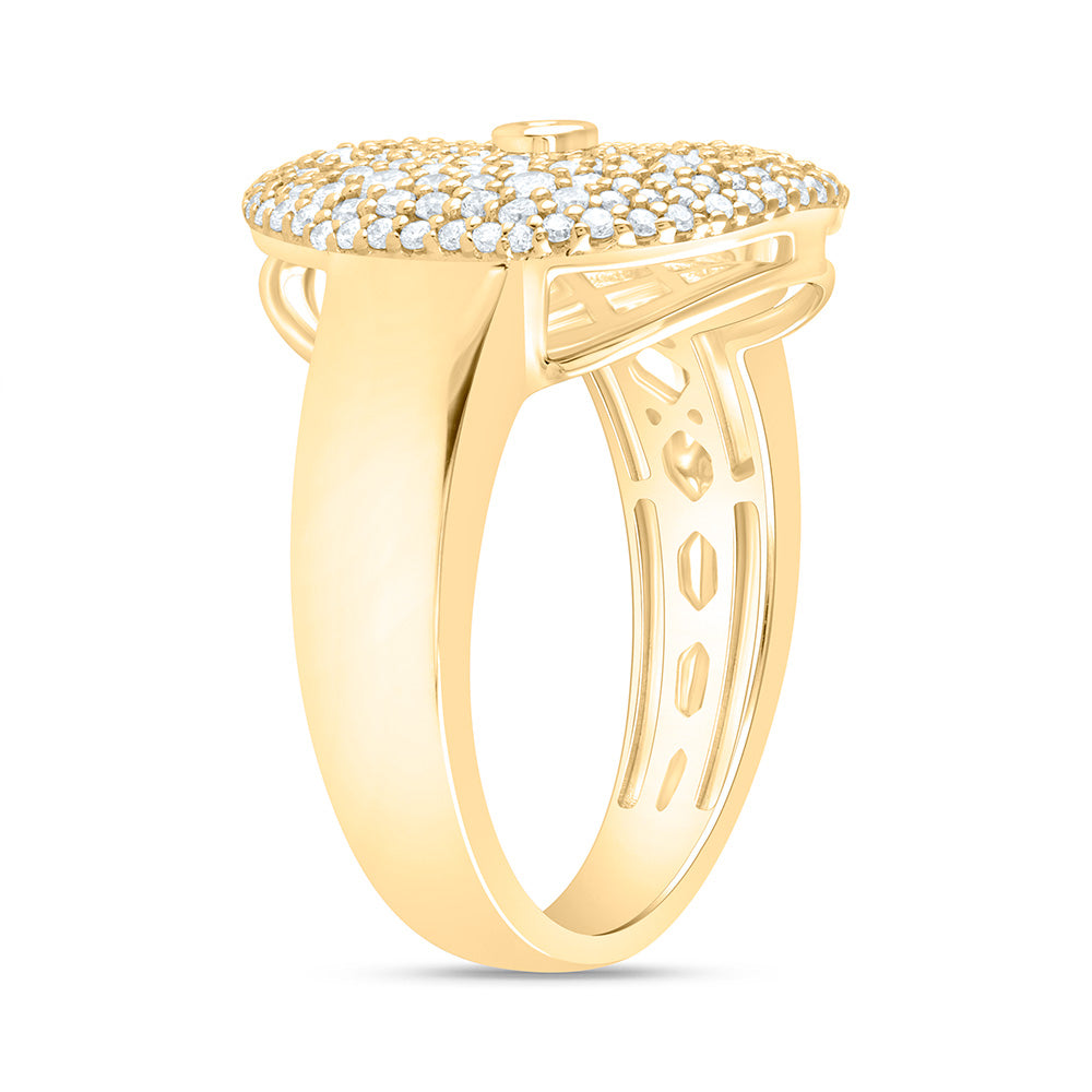 14K Yellow Or White Gold 7/8Cttw Natural Diamond Fashion Ring