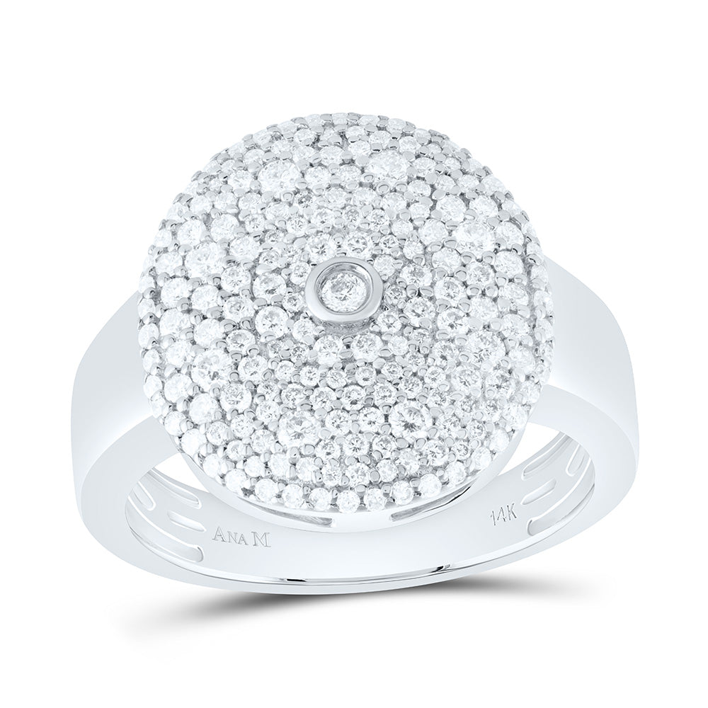 14K Yellow Or White Gold 7/8Cttw Natural Diamond Fashion Ring