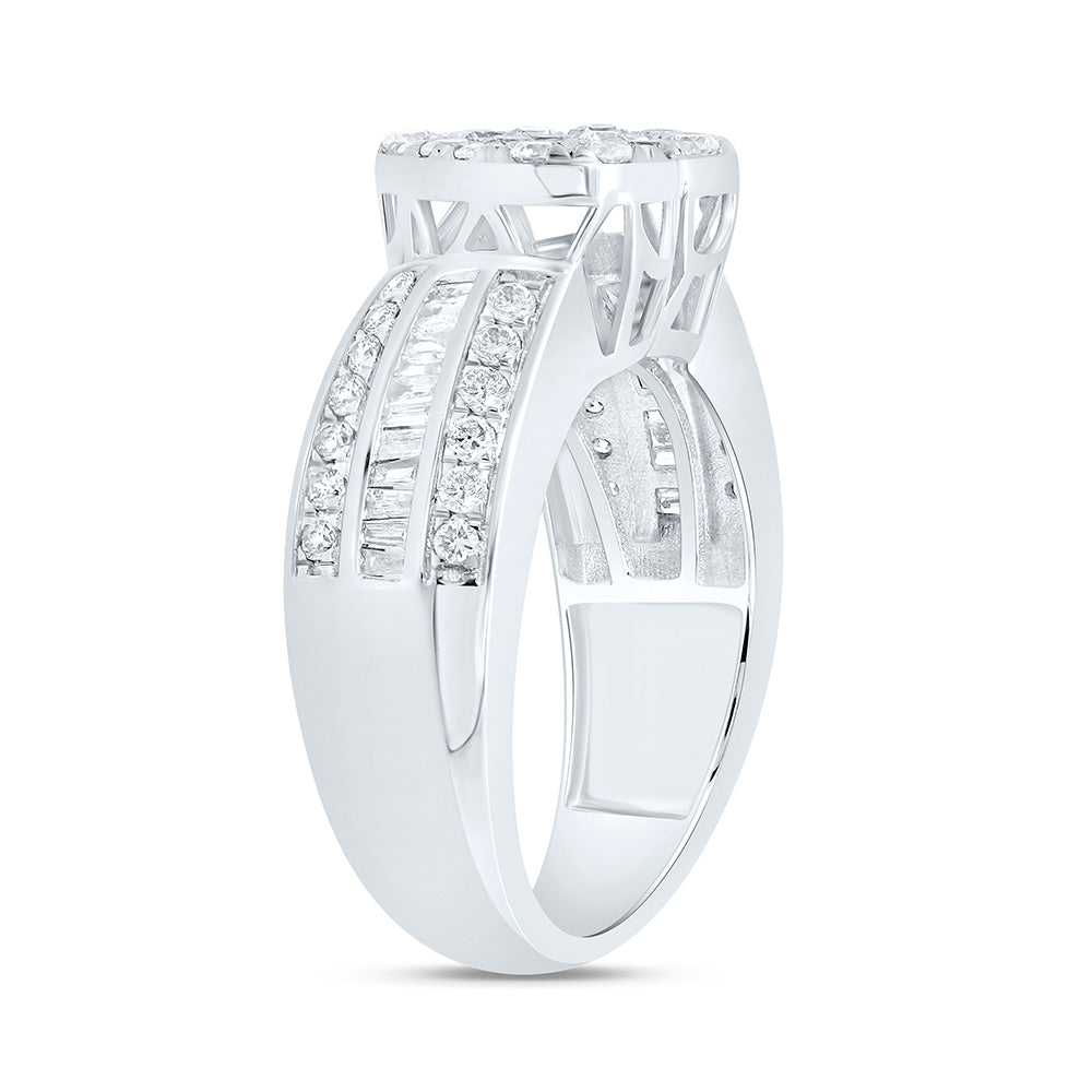 10K Or 14K Yellow Or White Gold 1Cttw Natural Diamond Fashion Heart Shape Ring