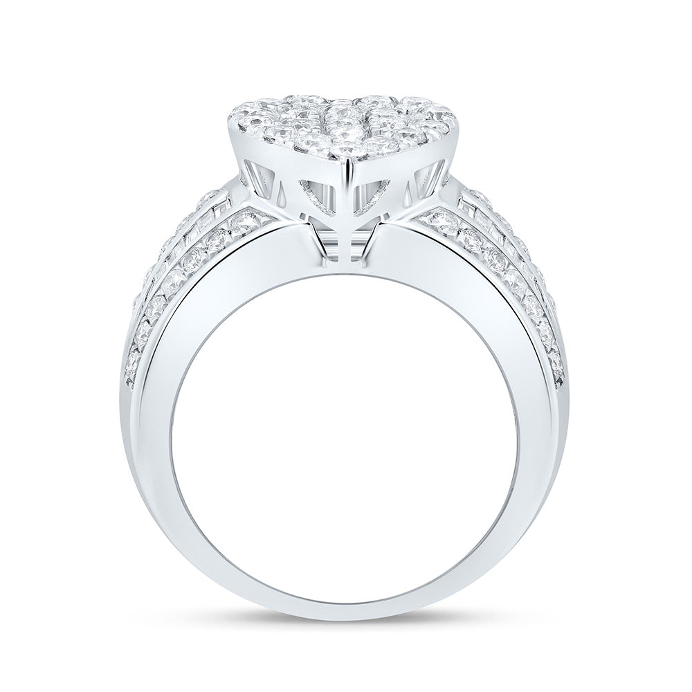 10K Or 14K Yellow Or White Gold 1Cttw Natural Diamond Fashion Heart Shape Ring