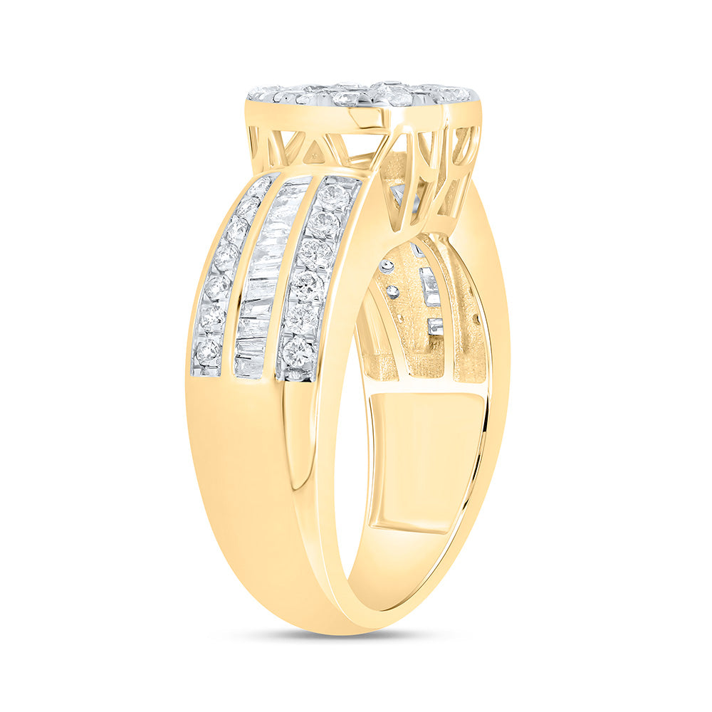 10K Or 14K Yellow Or White Gold 1Cttw Natural Diamond Fashion Heart Shape Ring