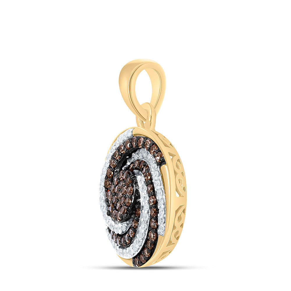 10K Yellow Or White Or Rose Gold 1/2Cttw Natural Diamond Gift Natural Pendant