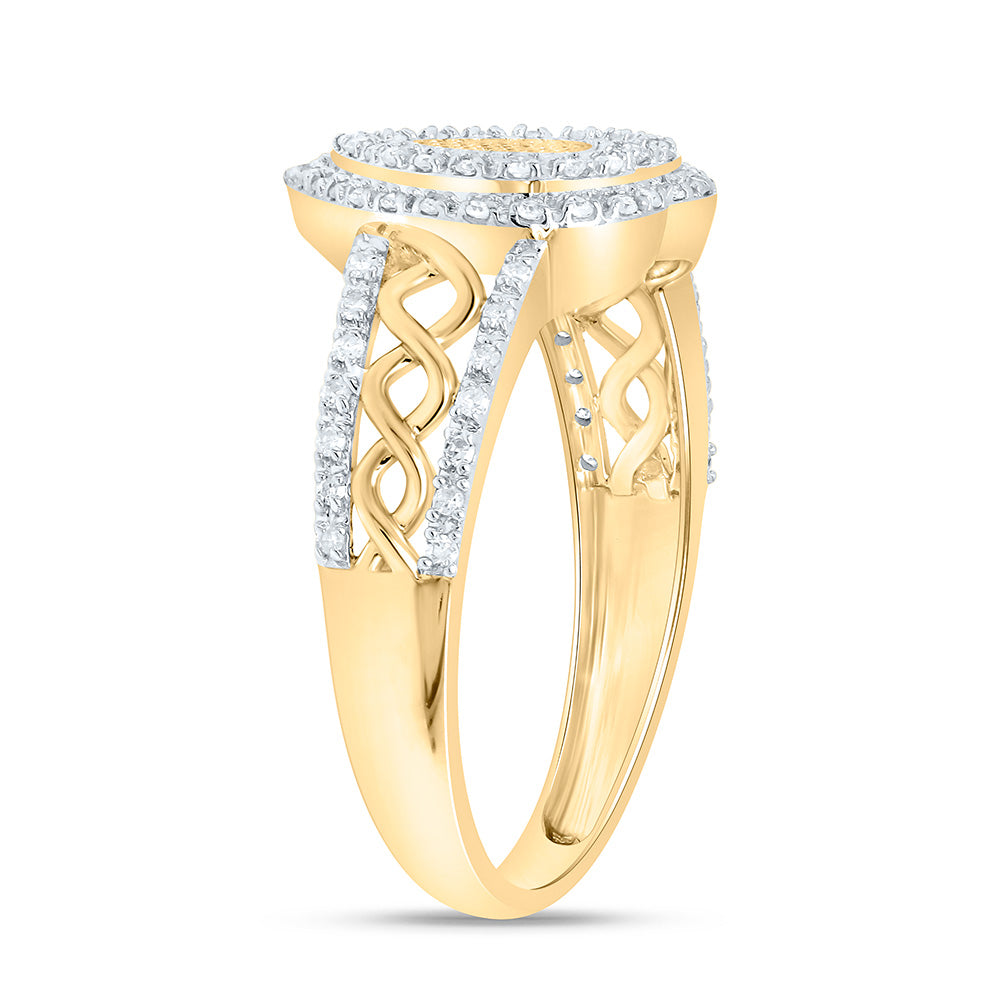 10K Yellow Or White Gold 1/5Cttw Natural Diamond Gift Heart Ring