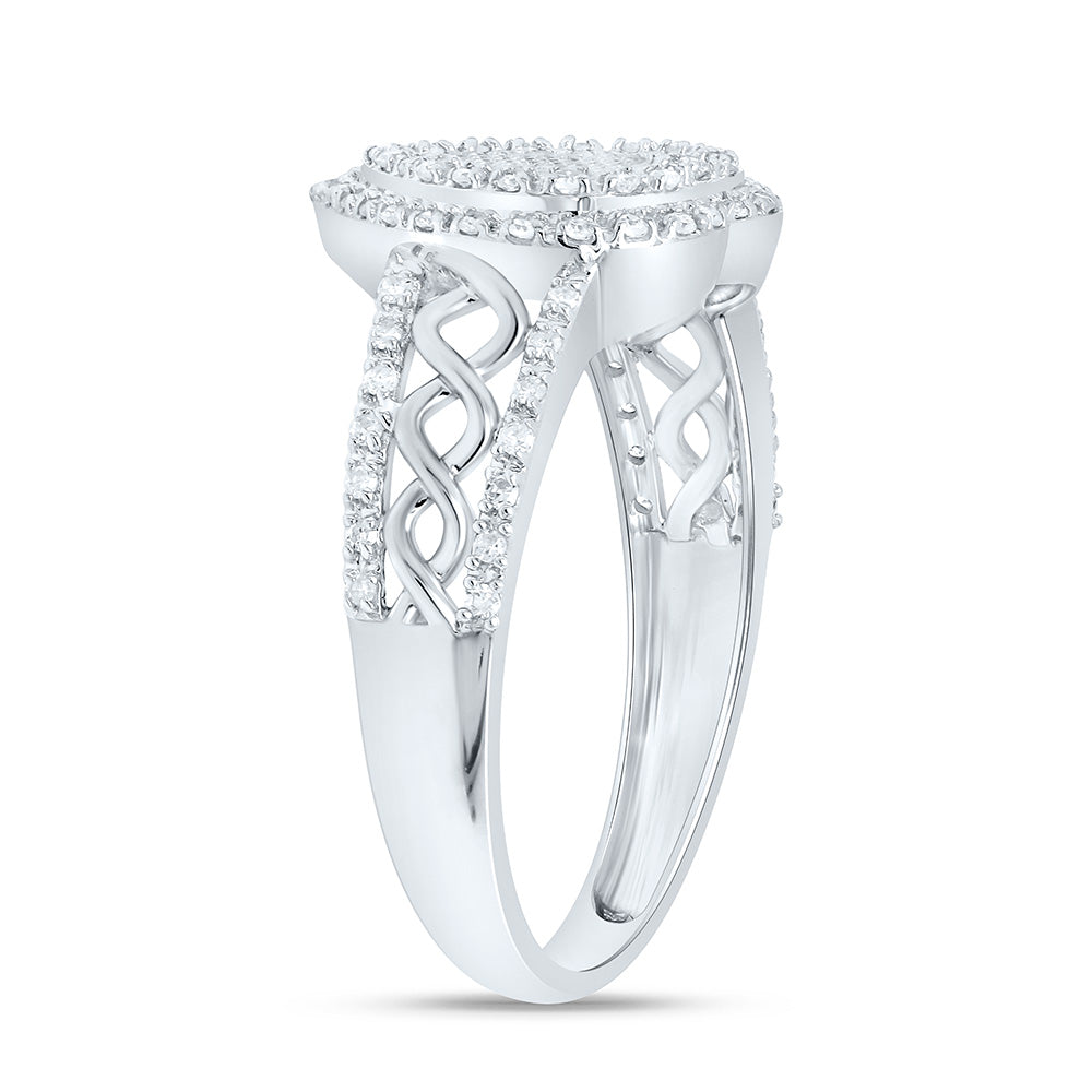 10K Yellow Or White Gold 1/5Cttw Natural Diamond Gift Heart Ring