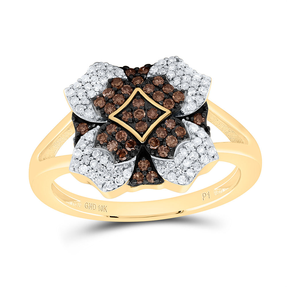 10K Yellow Or Whte Or Rose Gold 3/8Cttw Natural Diamond Gift Natural Ring