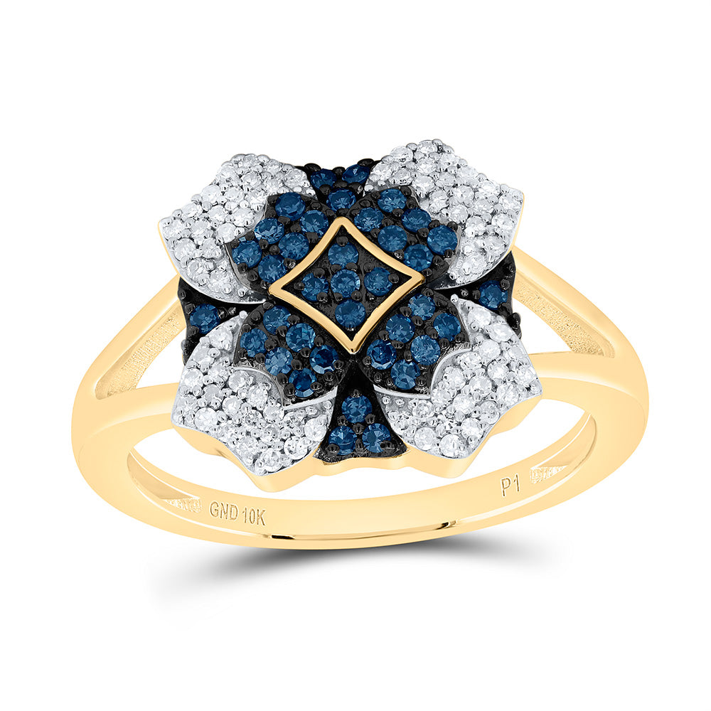10K Yellow Or Whte Or Rose Gold 3/8Cttw Natural Diamond Gift Natural Ring