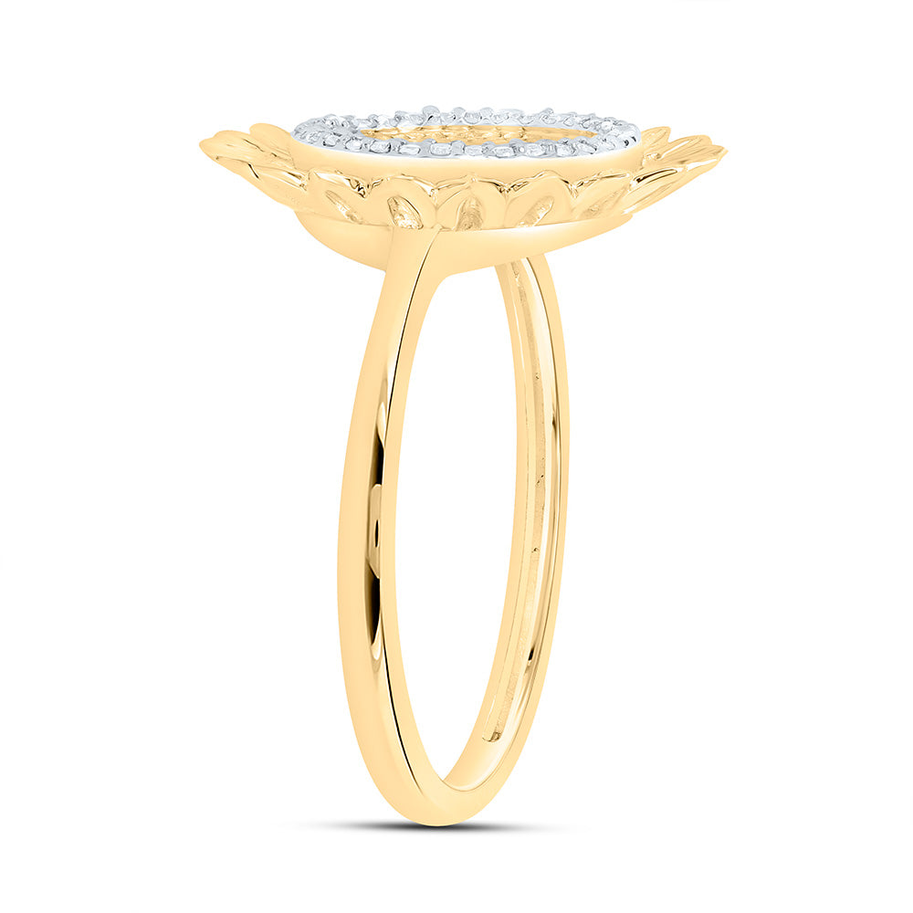 10K Yellow Gold 1/10Cttw Natural Diamond Gift Ring