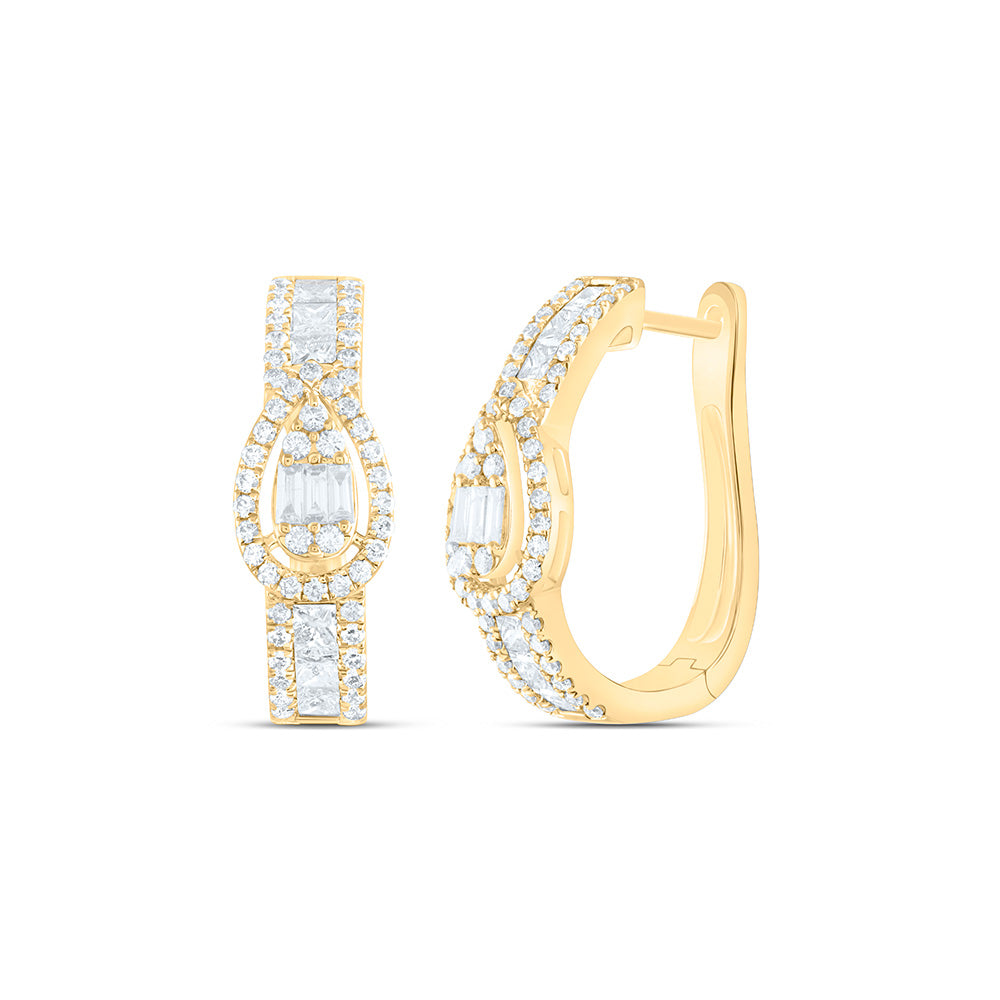 14K Yellow Or White Gold 1Cttw Natural Diamond Fashion Pear Earring