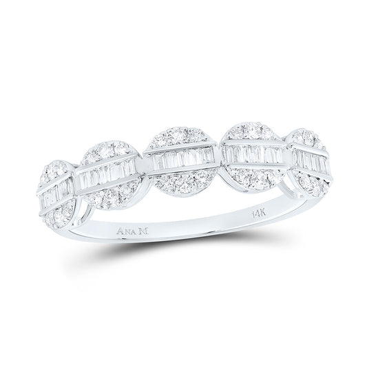 14K Yellow Or White Gold 3/8Cttw Natural Diamond Fashion Round Band