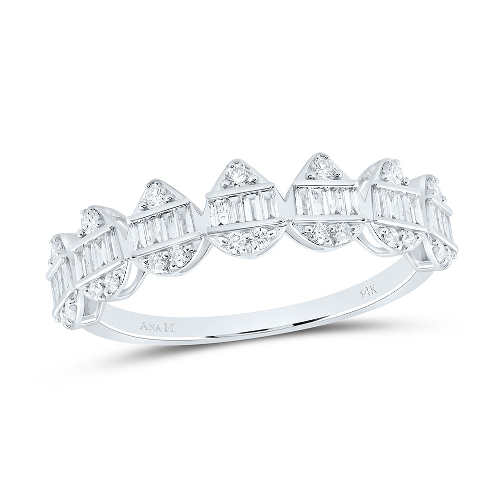 14K Yellow Or White Gold 1/2Cttw Natural Diamond Fashion Pear Band