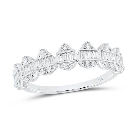 14K Yellow Or White Gold 1/2Cttw Natural Diamond Fashion Pear Band