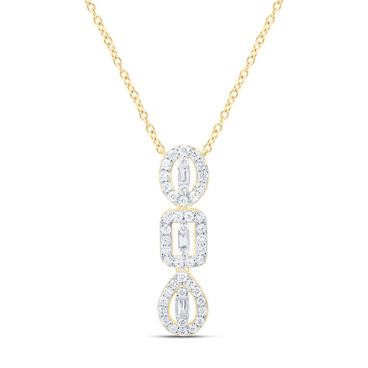 14K Yellow Or White Gold 1/4Cttw Natural Diamond Fashion Necklace (18 Inch)