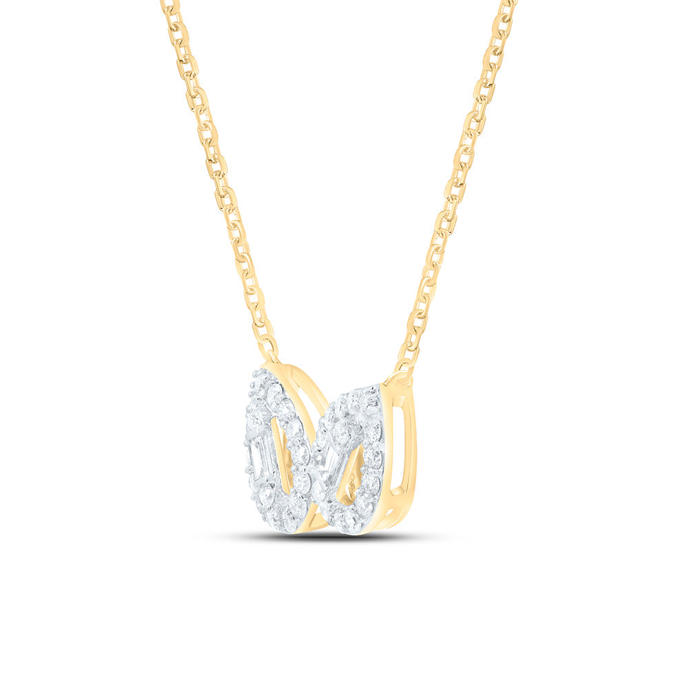 14K Yellow Or White Gold 1/5Cttw Natural Diamond Fashion Necklace (18 Inch)