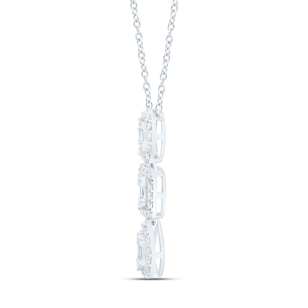 14K Yellow Or White Gold 1/4Cttw Natural Diamond Fashion Necklace (18 Inch)