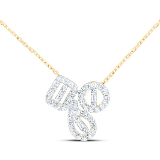 14K Yellow Or White Gold 1/3Cttw Natural Diamond Fashion Necklace (18 Inch)