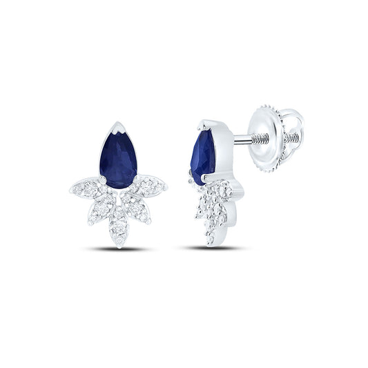 14K Yellow Or White Or Rose Gold Natural Diamond 5X3Mm Pear Earring