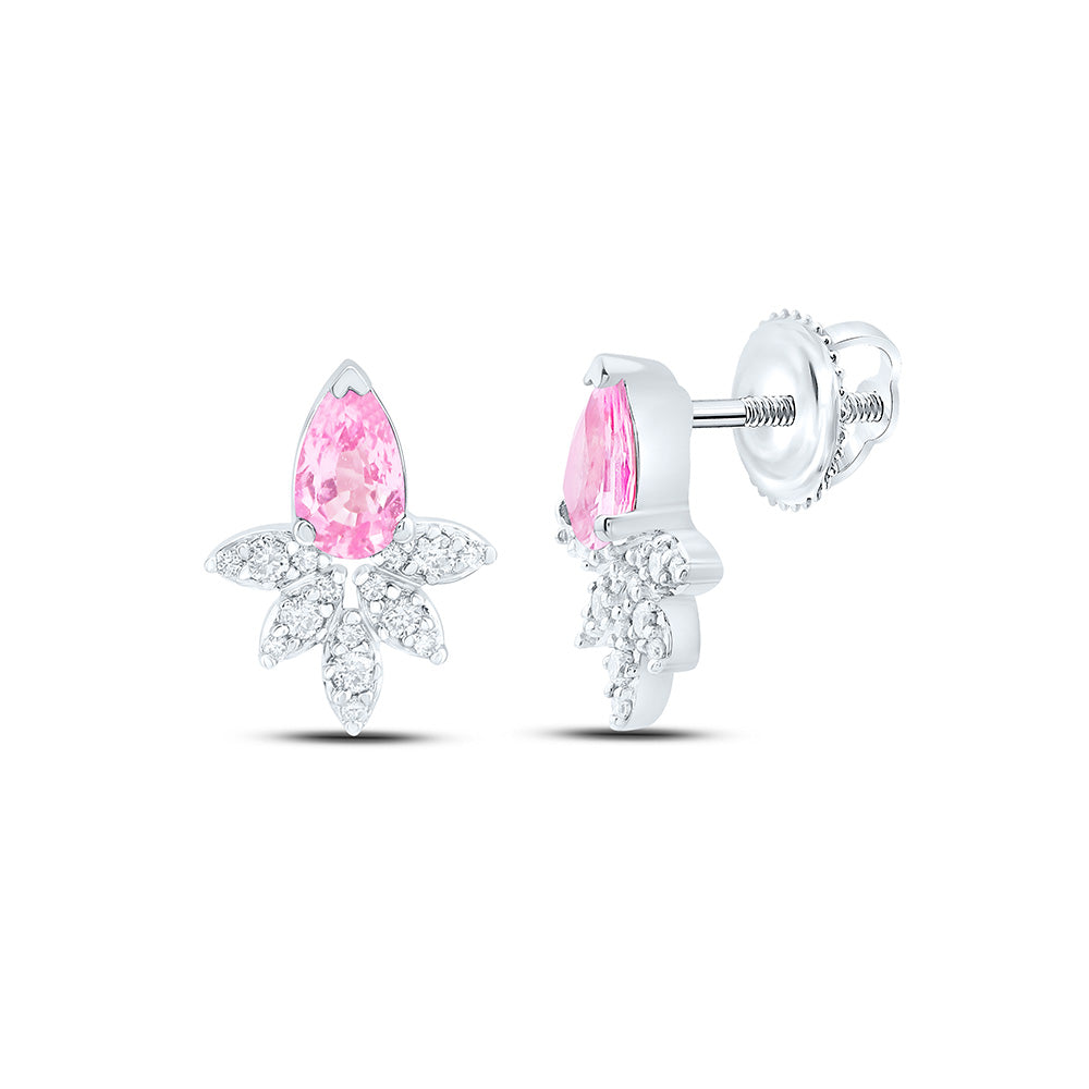 14K Yellow Or White Or Rose Gold Natural Diamond 5X3Mm Pear Earring