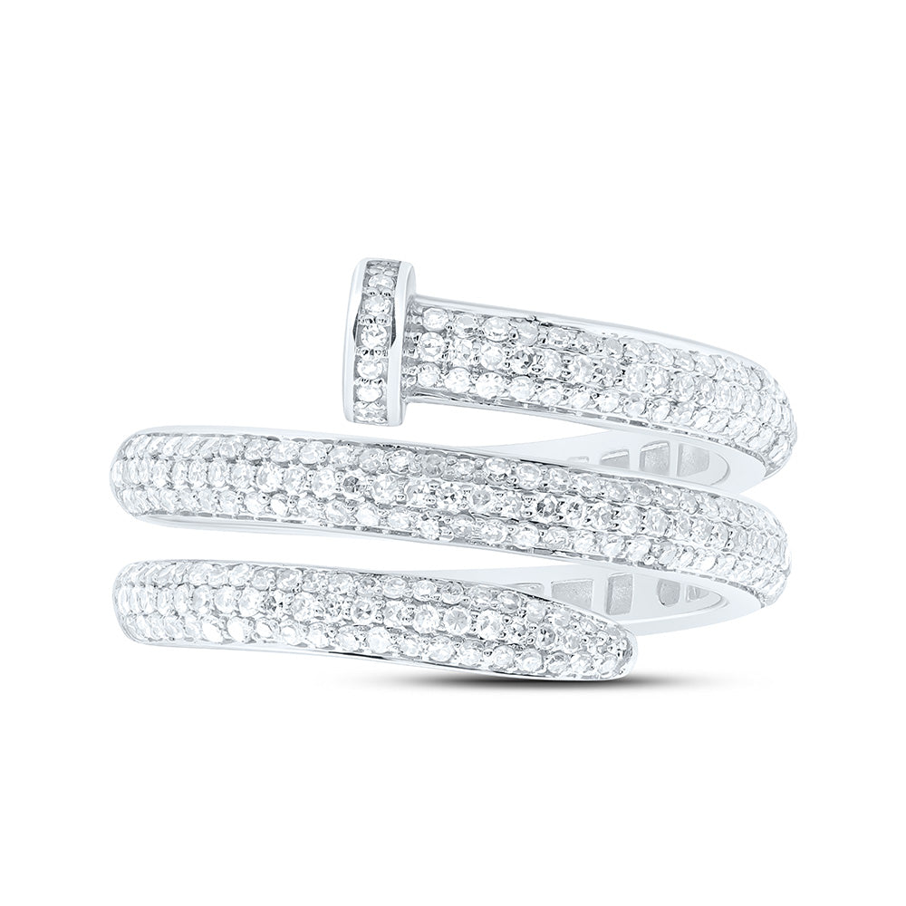 10K Yellow Or White Gold 5/8Cttw Natural Diamond Fashion Nail Ring